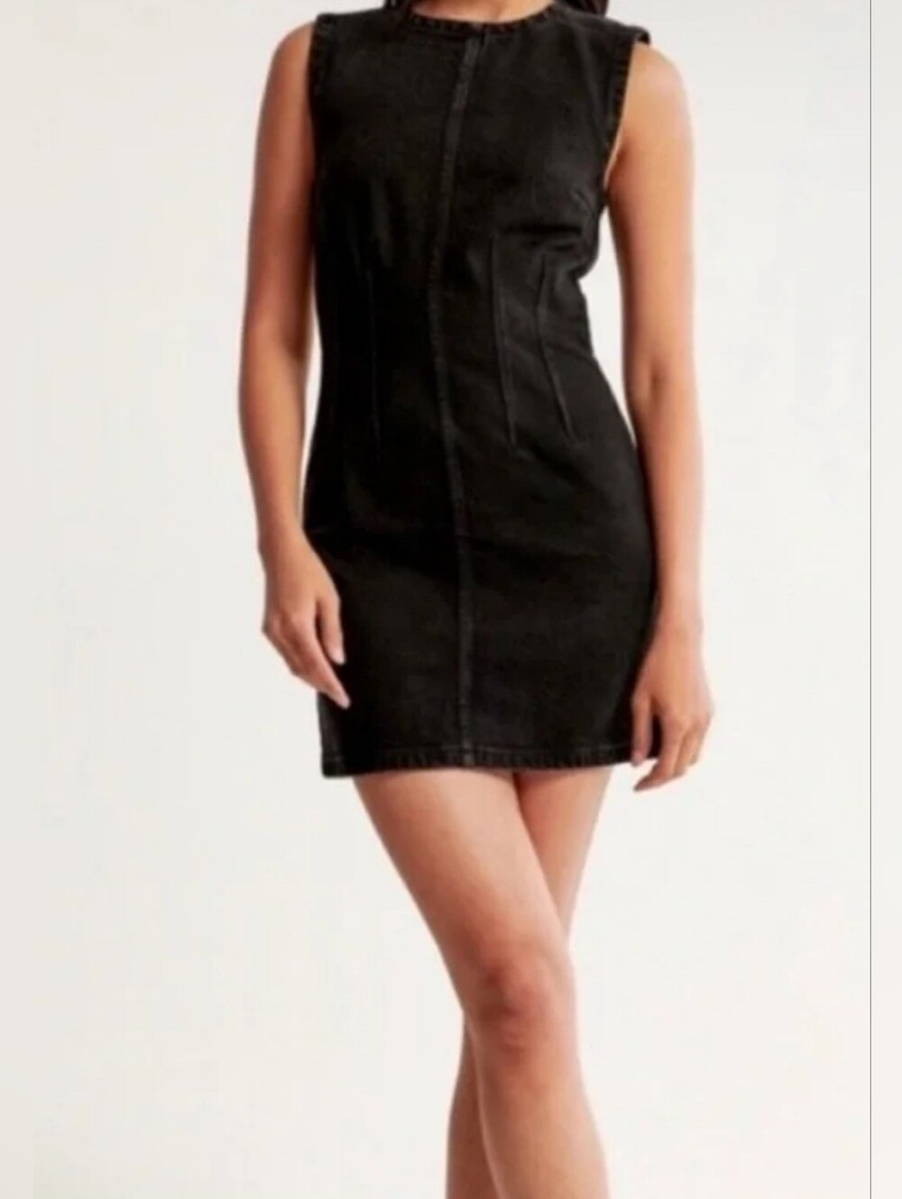 Abercrombie & Fitch Black Denim Mini Dress